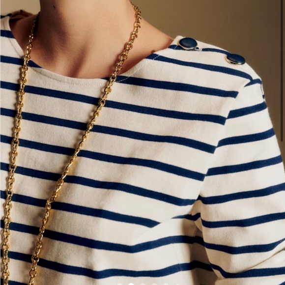 ⚓️✨ Sézane Colette Marinière – Navy & Ecru Striped Long Sleeve Tee (XS, EUC) ✨⚓️ - Picture 9 of 11